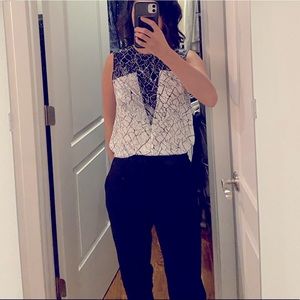 BCBG black and white top (XS)